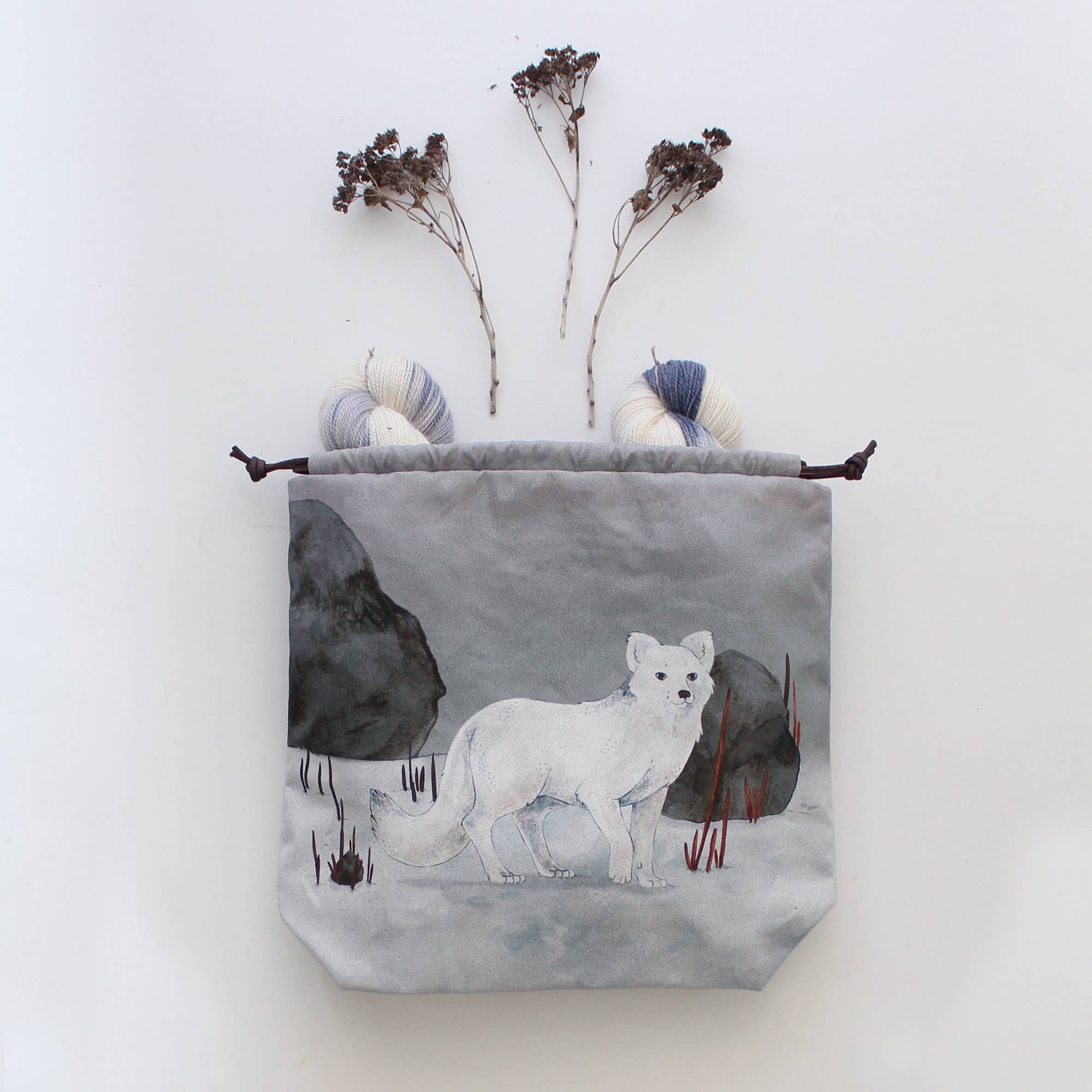 The Blue Rabbit House - Noah the Polar Fox - Project Bag