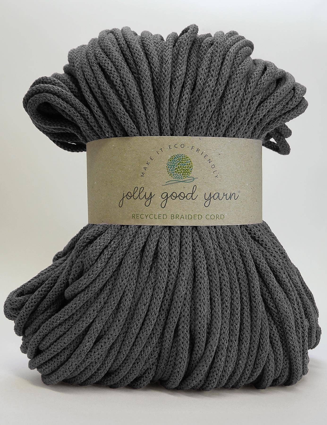 Jolly Good Yarn - 5mm Copplestone Grey recycled cotton macrame cord (100m)