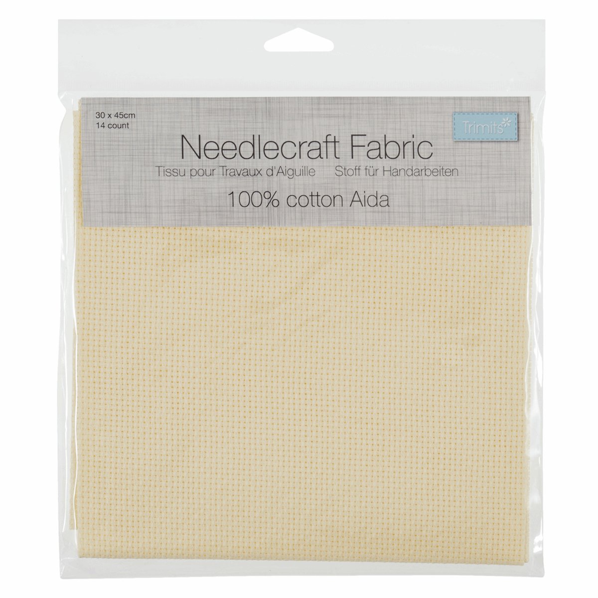 Aida Needlecraft Fabric - 14 Count - 45 x 30cm - Cream