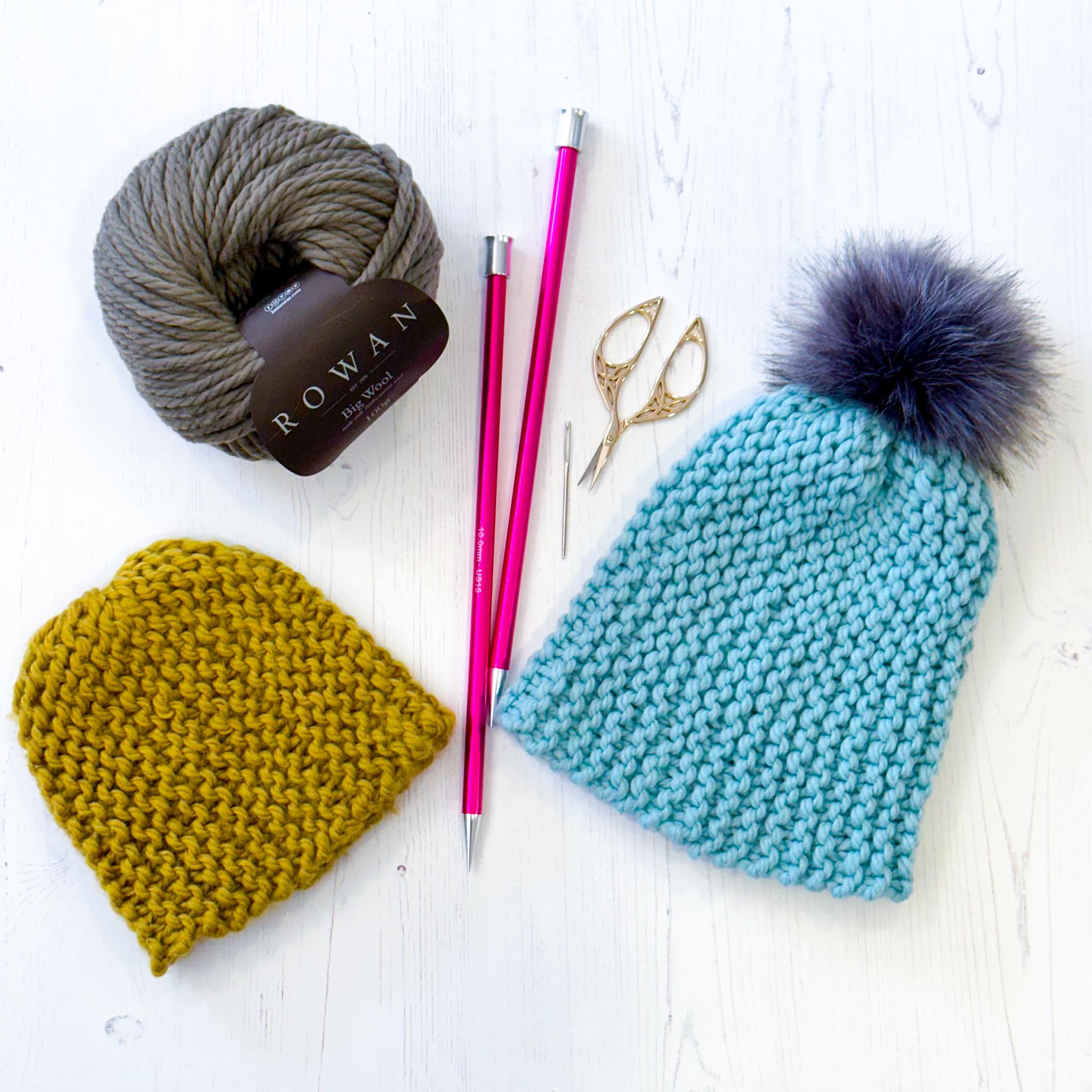 Simple Garter Stitch Beanie - Complete Beginner Knitting Pattern