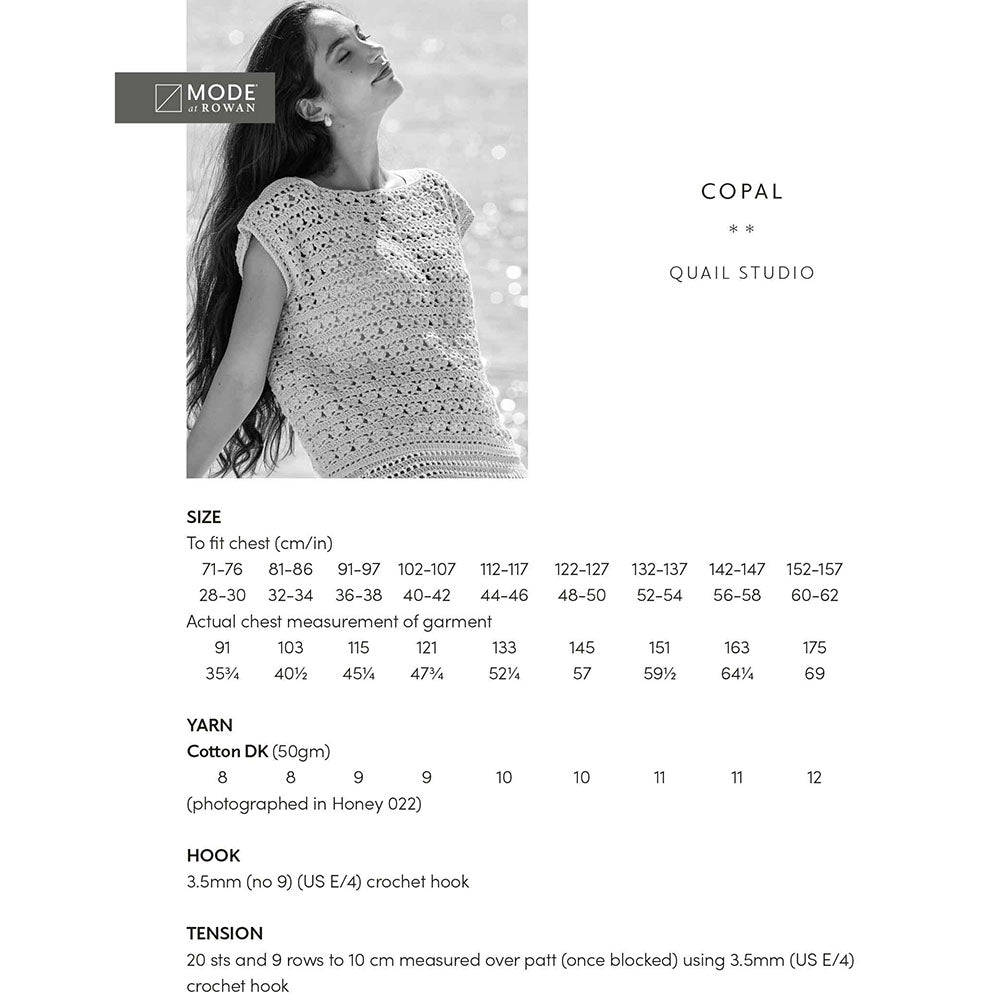 Mode at Rowan Copal Tee - Crochet Pattern