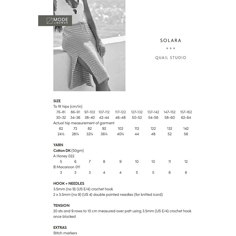 Mode at Rowan Solara Skirt - Crochet Pattern