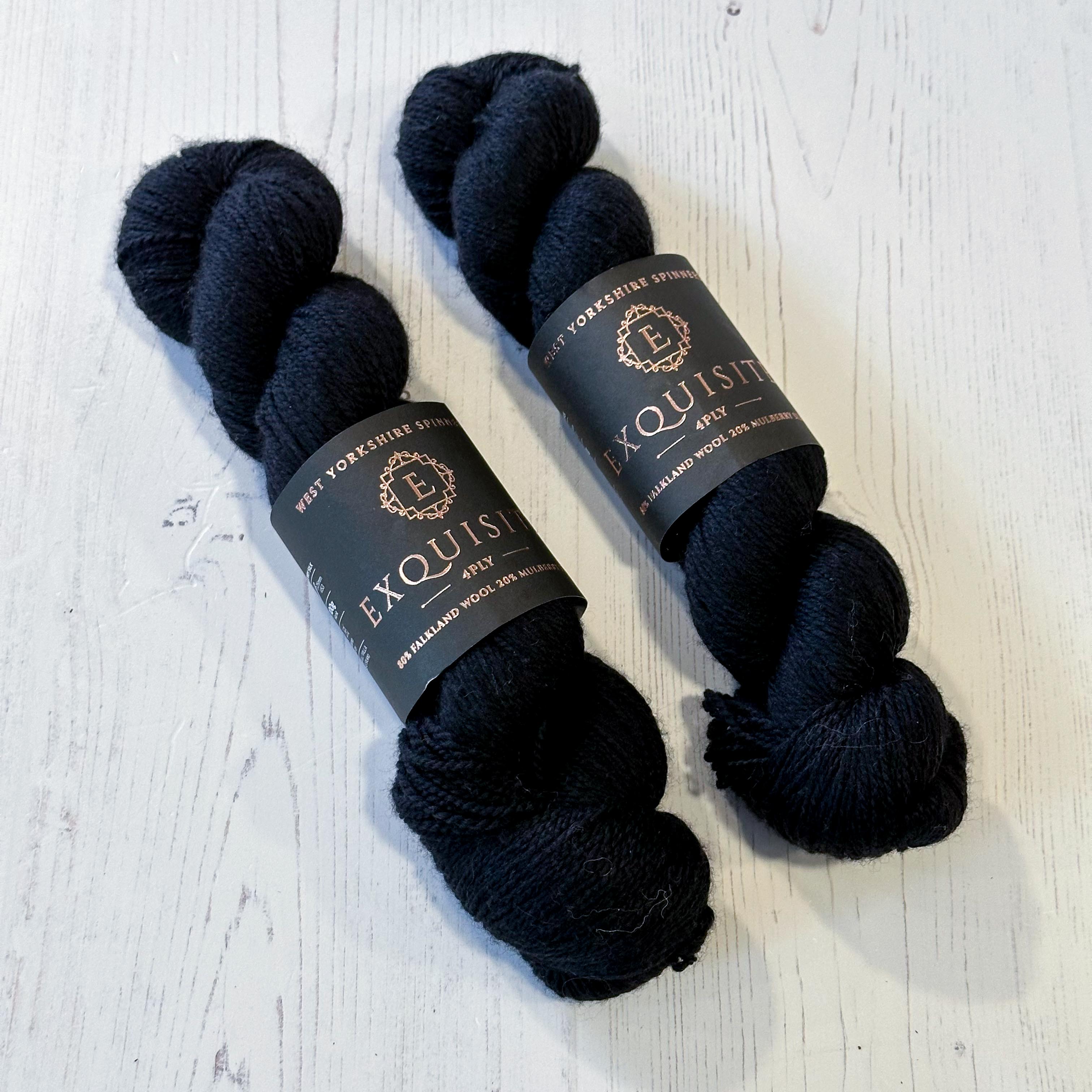 WYS Exquisite 4ply - 2 x 100g Noir - Clearance Bundle