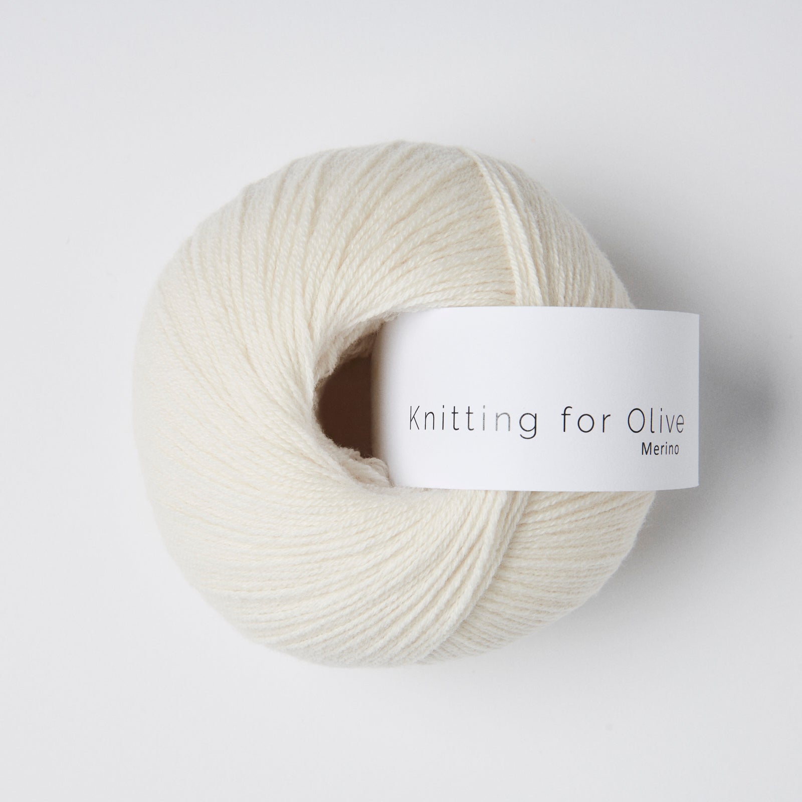 Ball of Knitting for Olive Merino, 100% non-mulesed merino 4ply yarn, in shade Cream