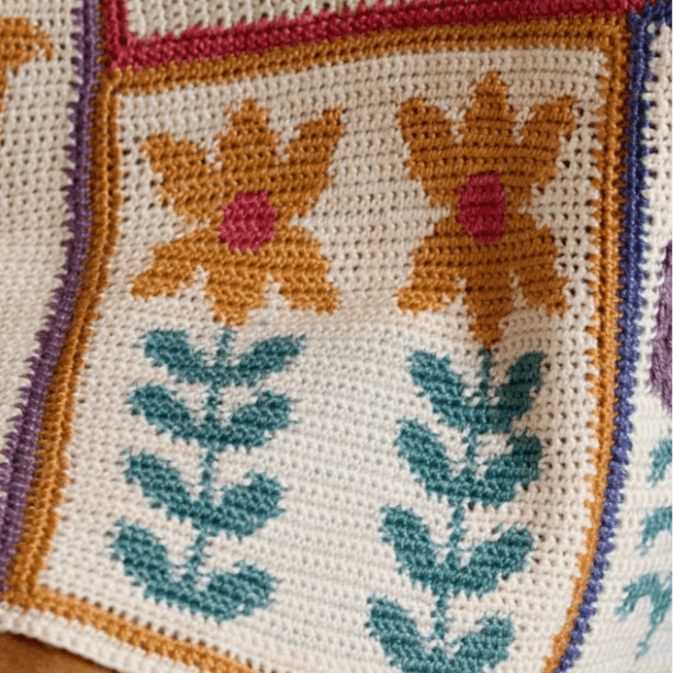 Springtime Blanket Crochet Along Part 1 - Daffodils and Tulips - Crochet Pattern (FREE PDF Download)