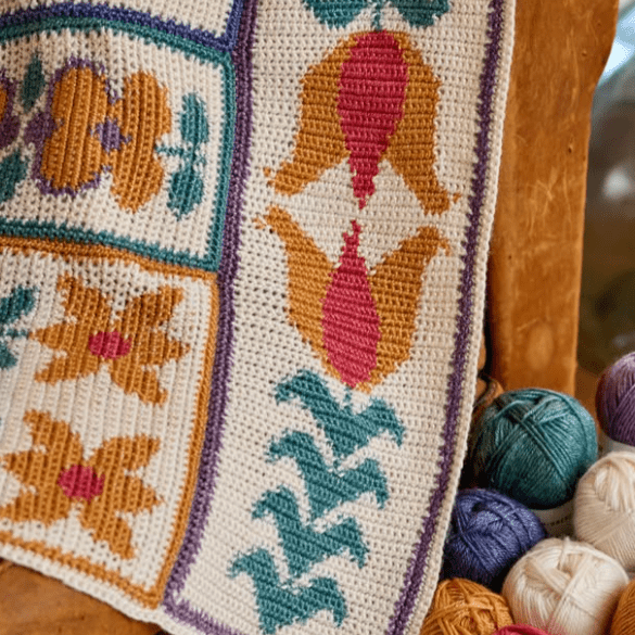 Springtime Blanket Crochet Along Part 1 - Daffodils and Tulips - Crochet Pattern (FREE PDF Download)