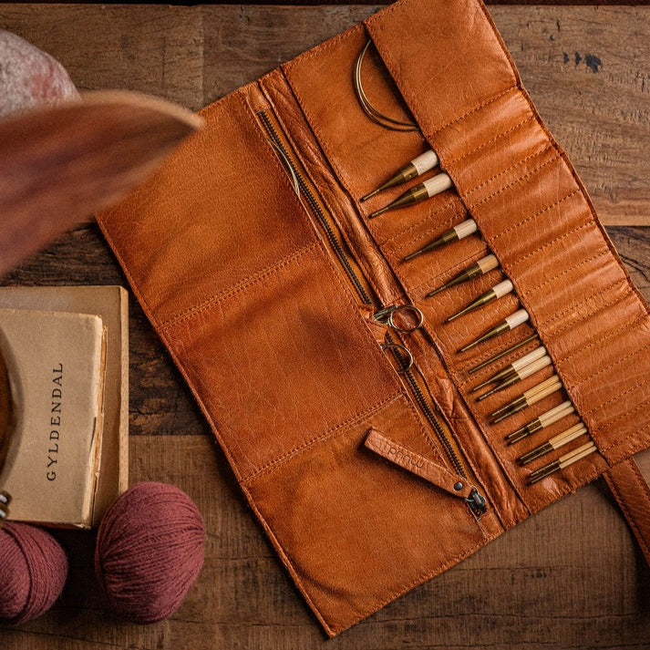 muud Stockholm - Leather Case for interchangeble circular needles