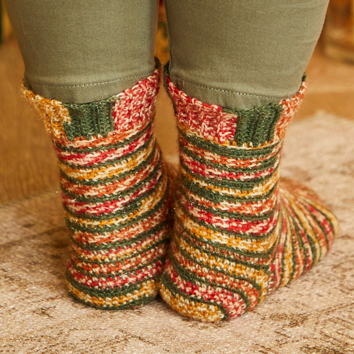 Ember - Christmas Socks - Crochet Pattern (FREE PDF download)