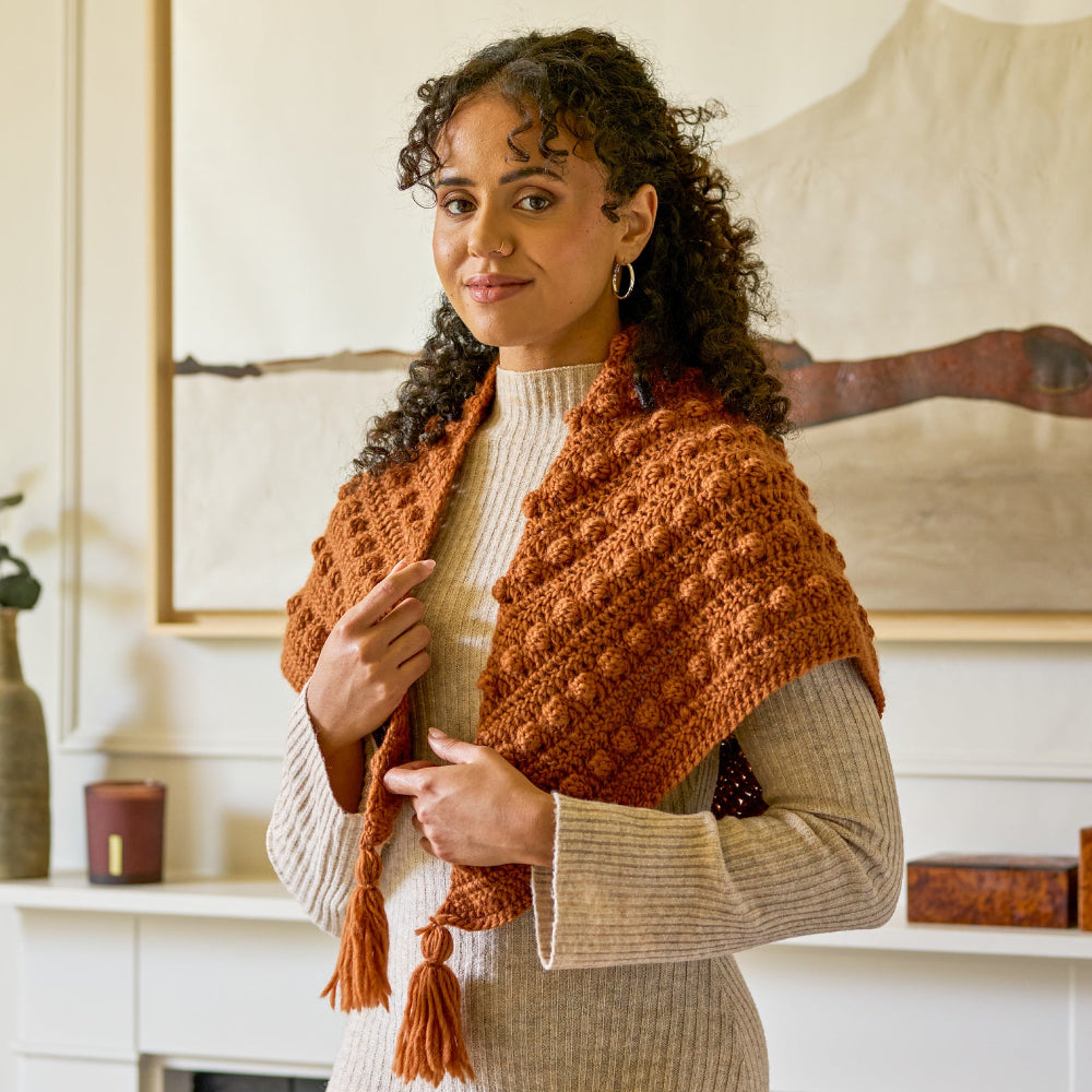 Cielo Bobble Shawl - Crochet Kit