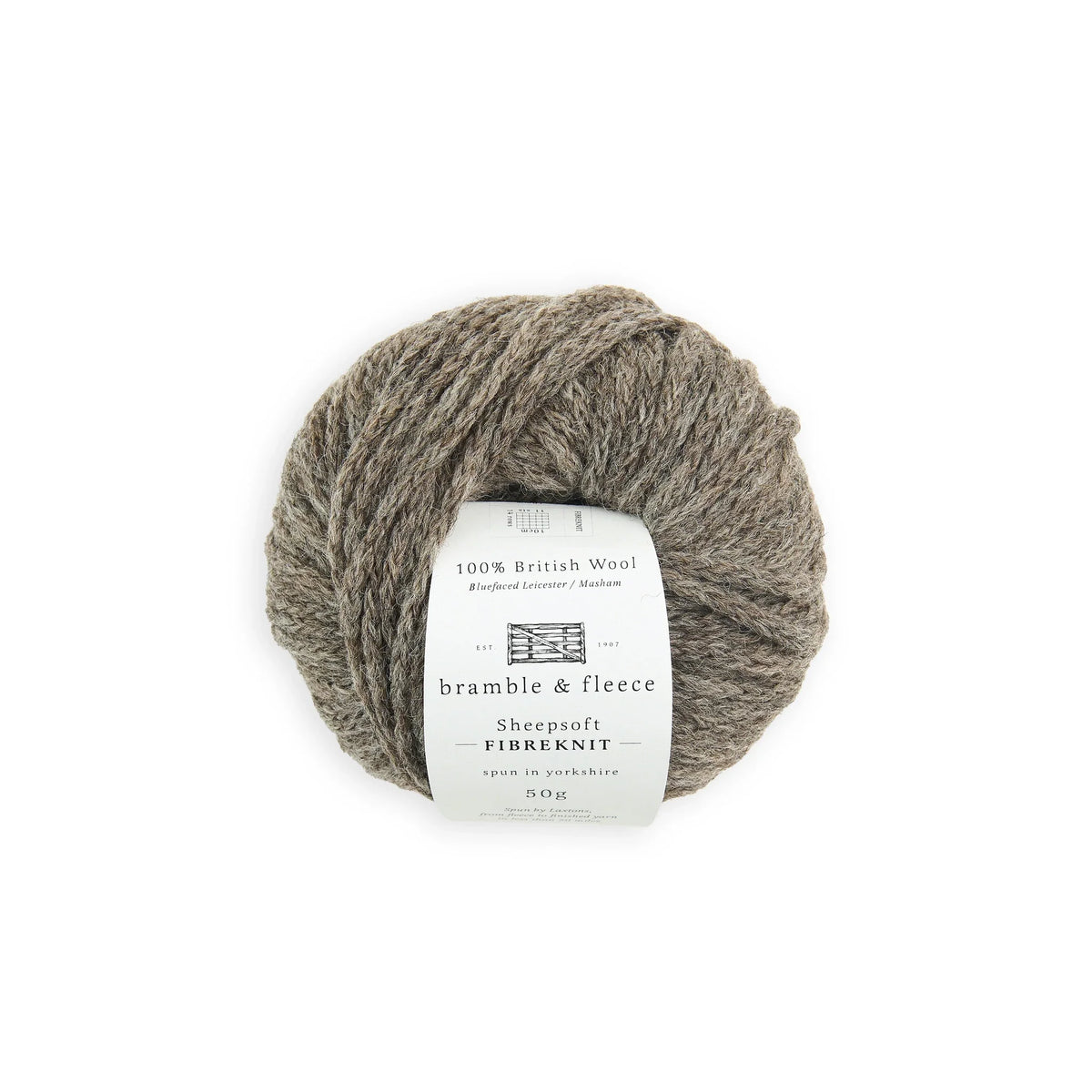 Close up of Bramble & Fleece Sheepsoft Fibreknit showing the knitted chainette construction