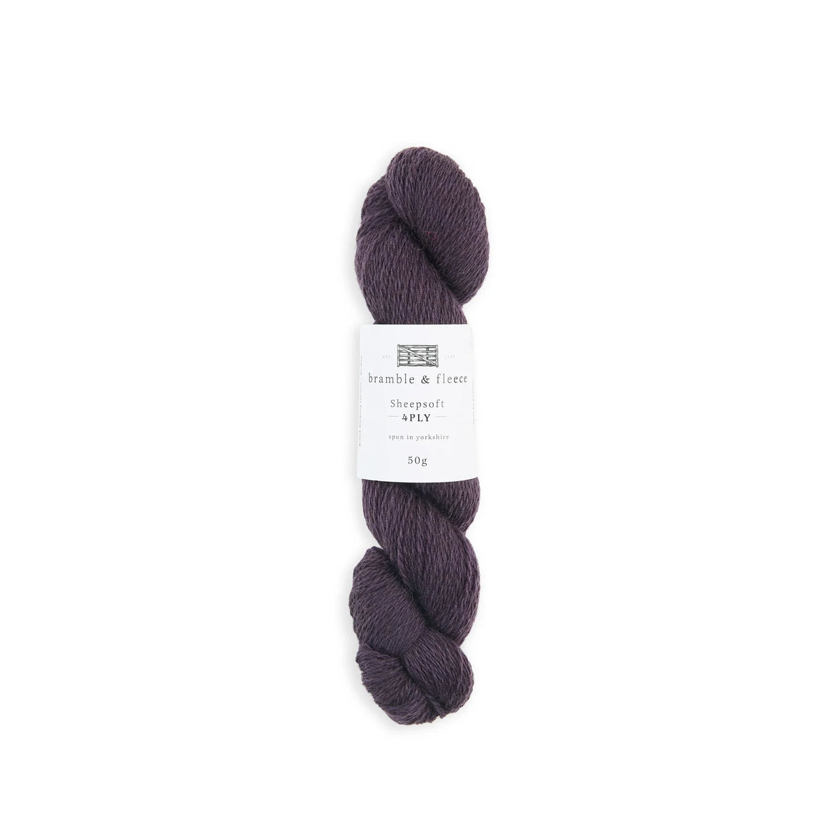 Bramble & Fleece Sheepsoft 4 Ply skeins showing the range of heathered shades