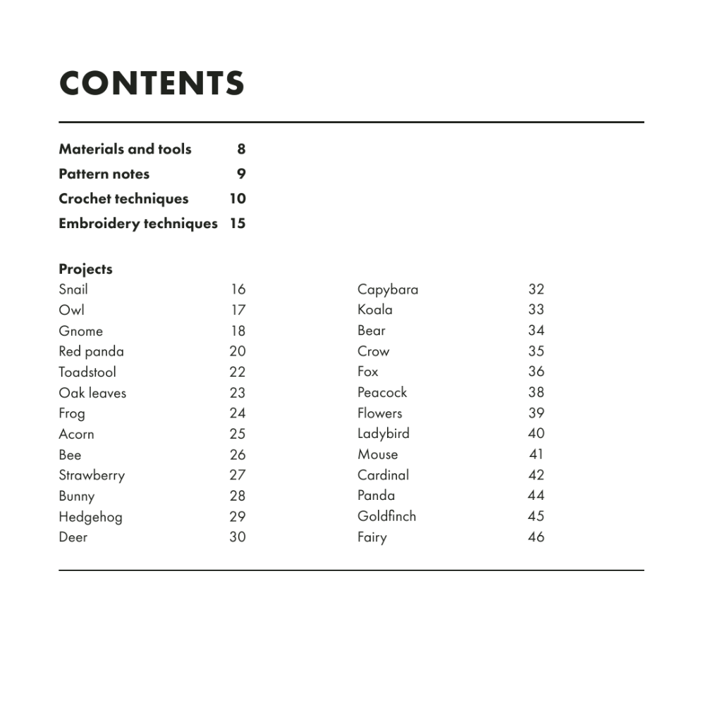 Mini Amigurumi Woodland - Crochet Book