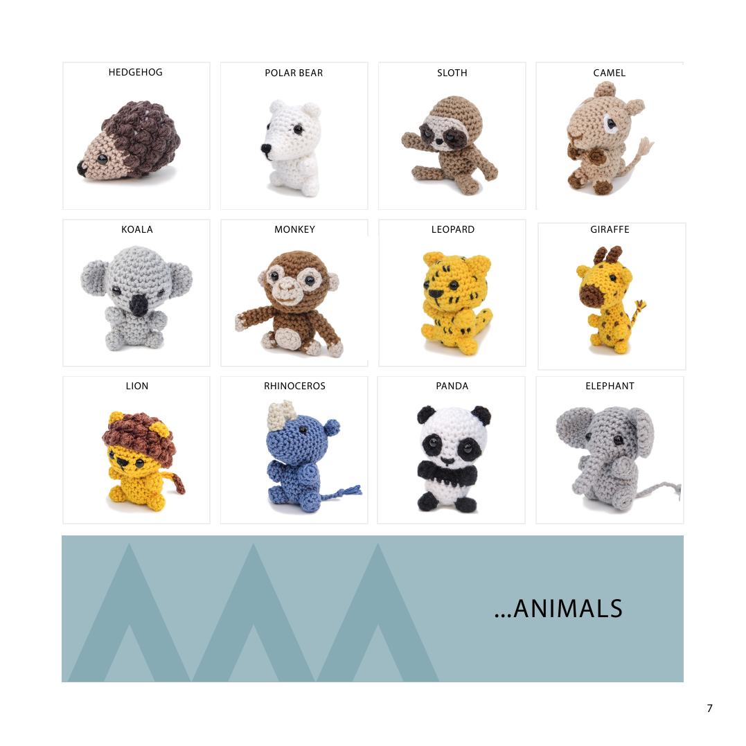 Mini Amigurumi Animals - Crochet Book