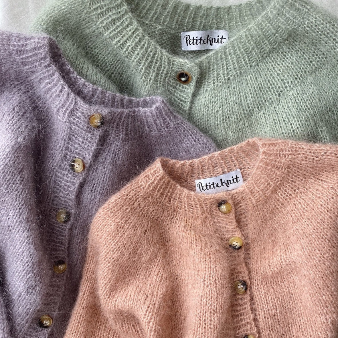 Novice Cardigan Mohair Edition - Knitting Kit - Limited Edition in Kidsilk Haze Colour