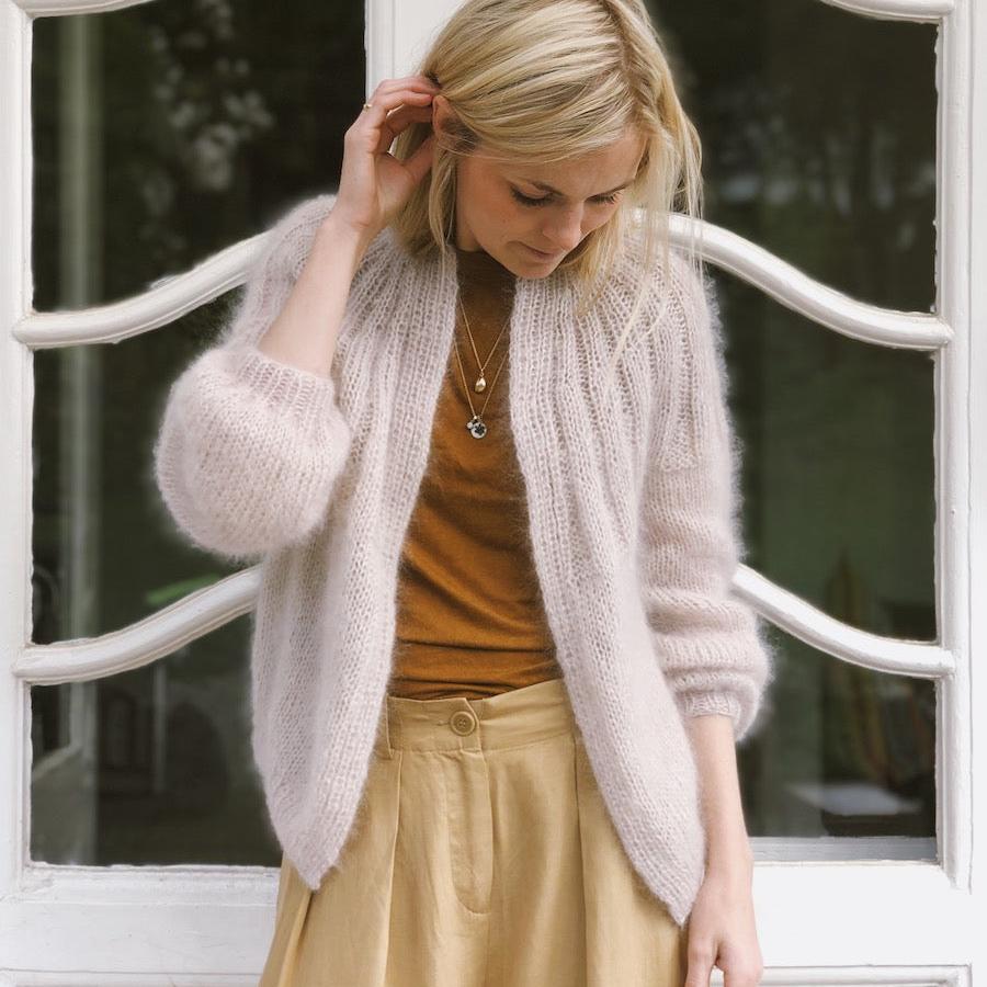 Sunday Cardigan Mohair Edition - Knitting Kit - Limited Edition in Kidsilk Haze Colour