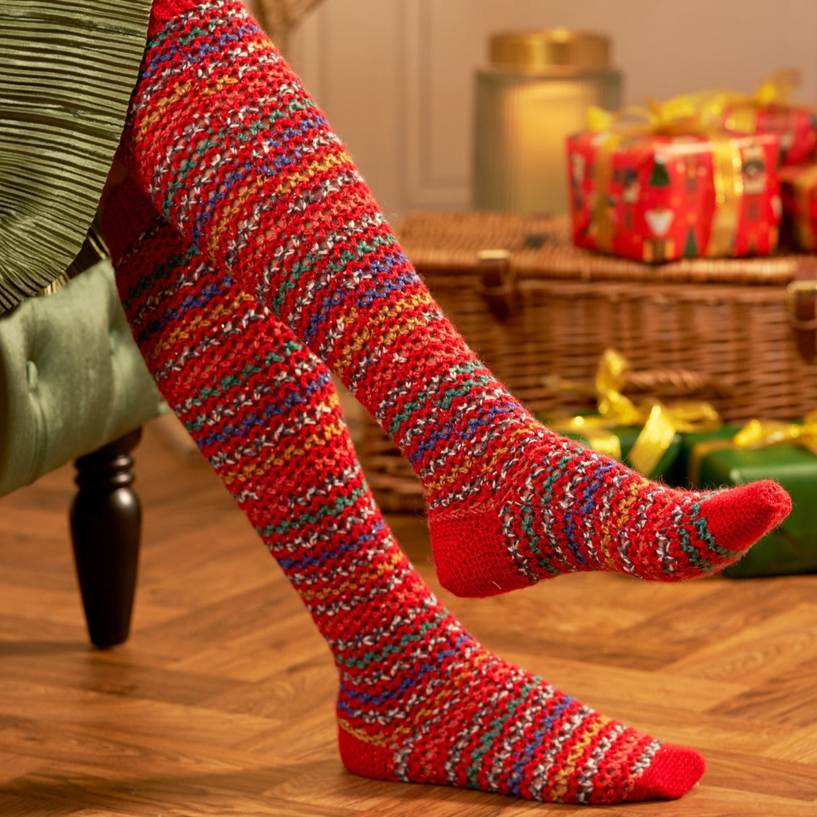 Helga - Christmas Socks - Crochet Pattern (FREE PDF download)