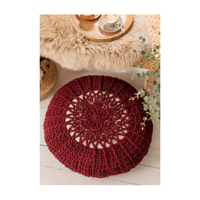 Mandala Pouf Crochet Pattern (FREE PDF Download)