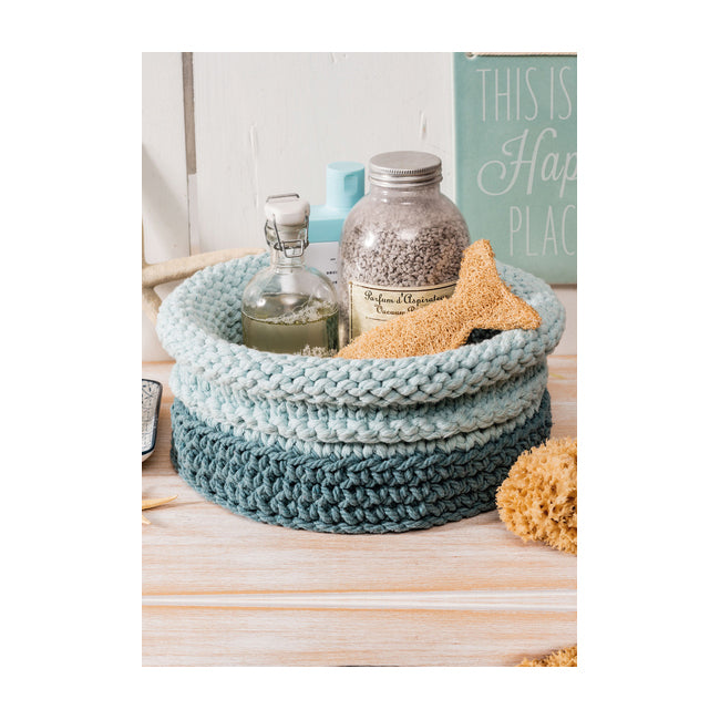 Blue Basket Crochet & Knit Pattern (FREE PDF Download)