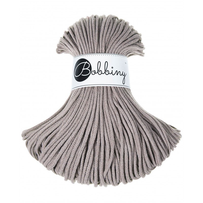 3mm braided Bobbiny cord in colour pearl