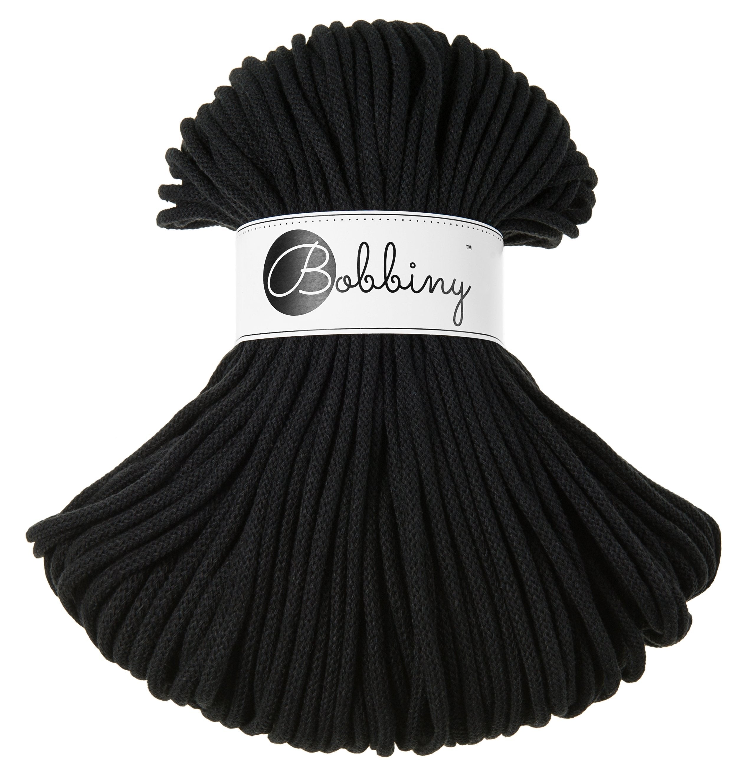 Bobbiny 5mm Permium Braided Cord in Black