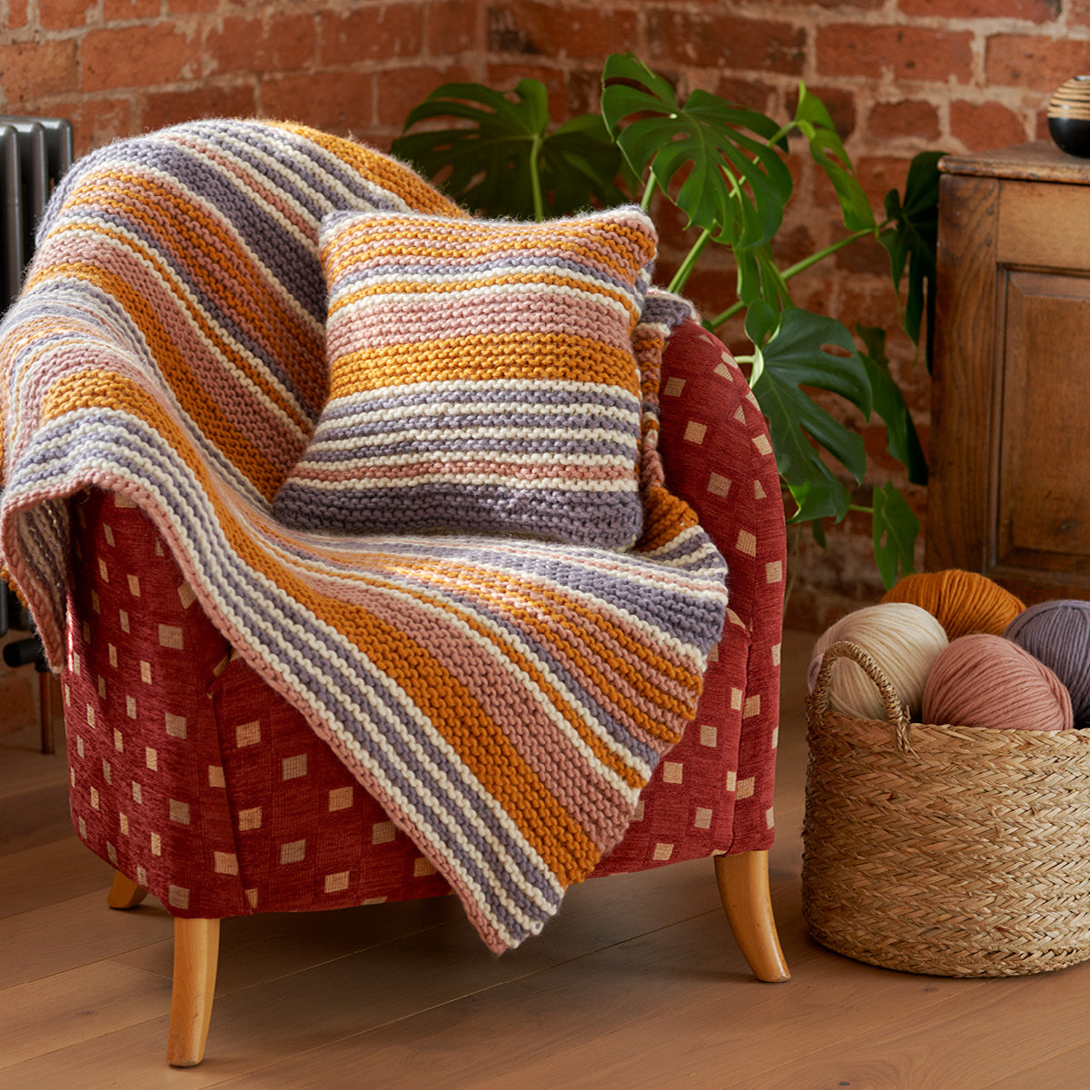 Zuma Blanket and Cushion Knitting Pattern (FREE PDF Download)