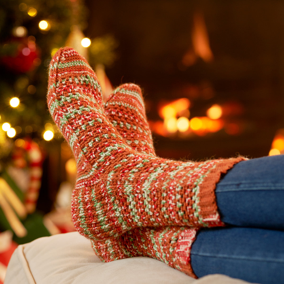 WYS Clementine - Christmas Crochet Sock Pattern (FREE PDF Download)