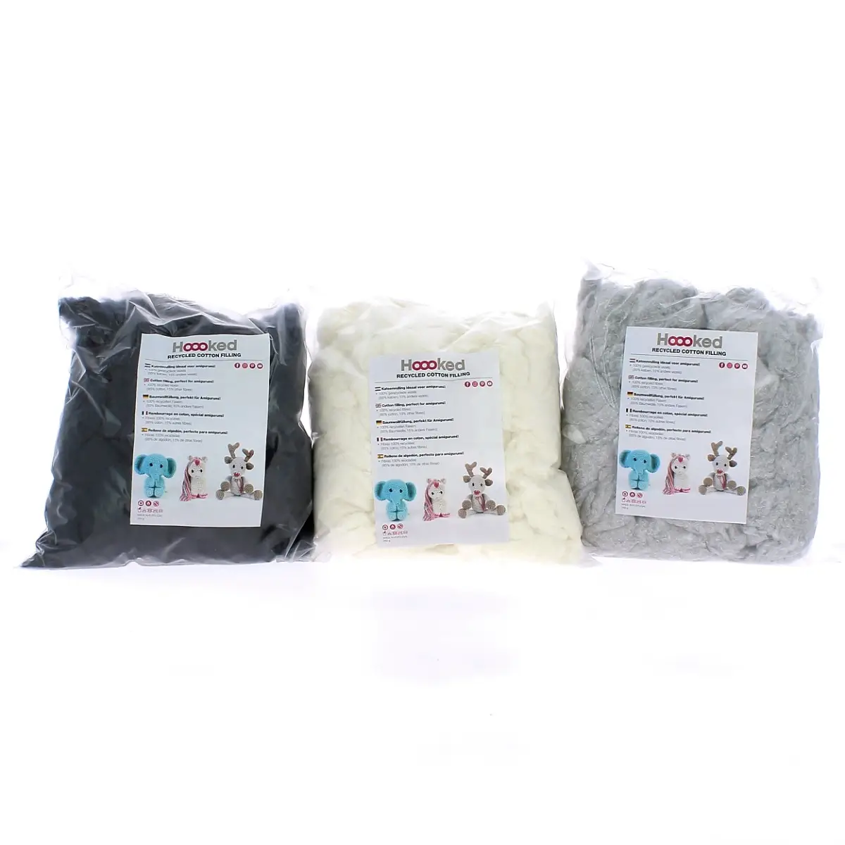 Hoooked - 100% Recycled Fluffy Cotton Toy Filling - Stuffing 250g