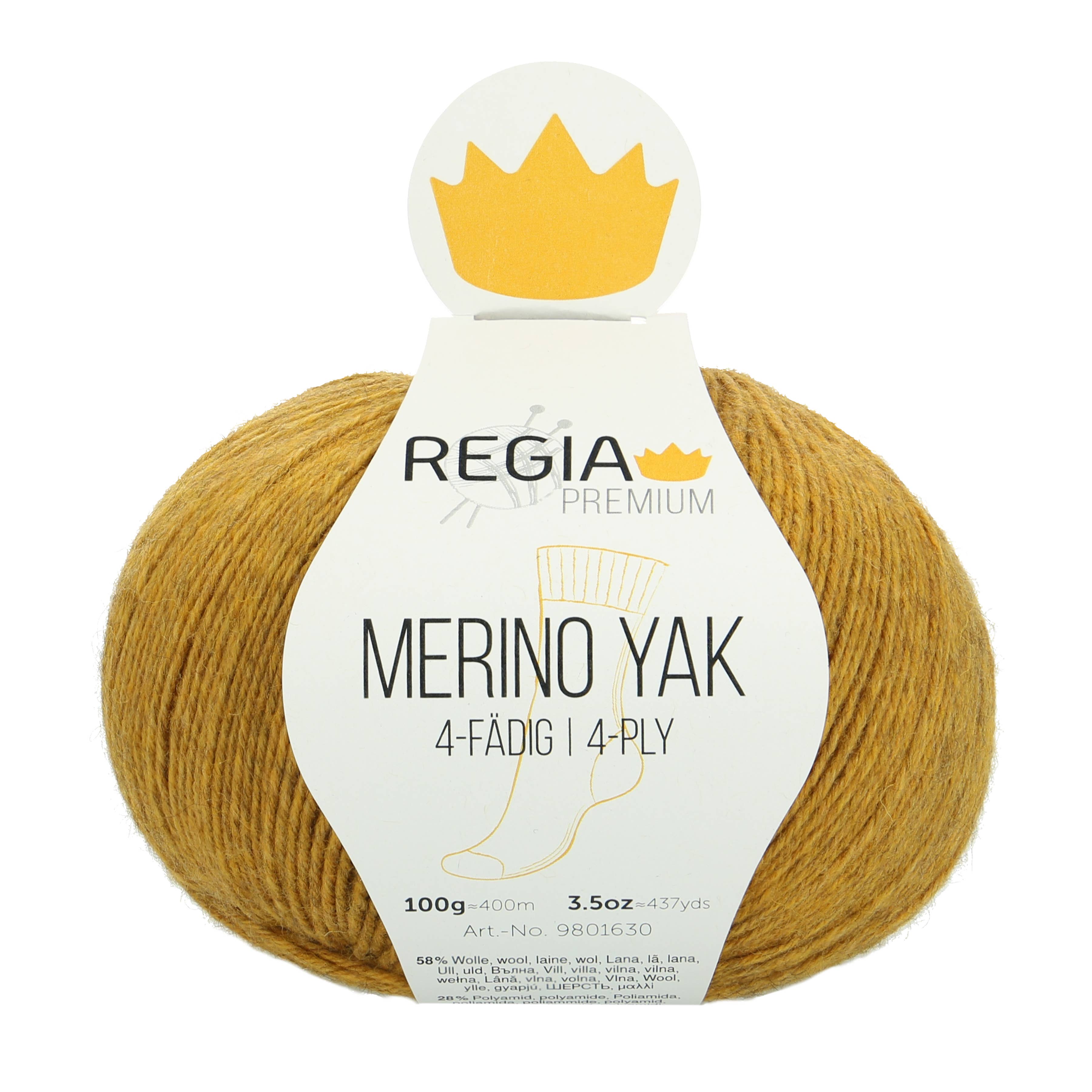 REGIA Premium Merino Yak 4-fädige Sockenwolle