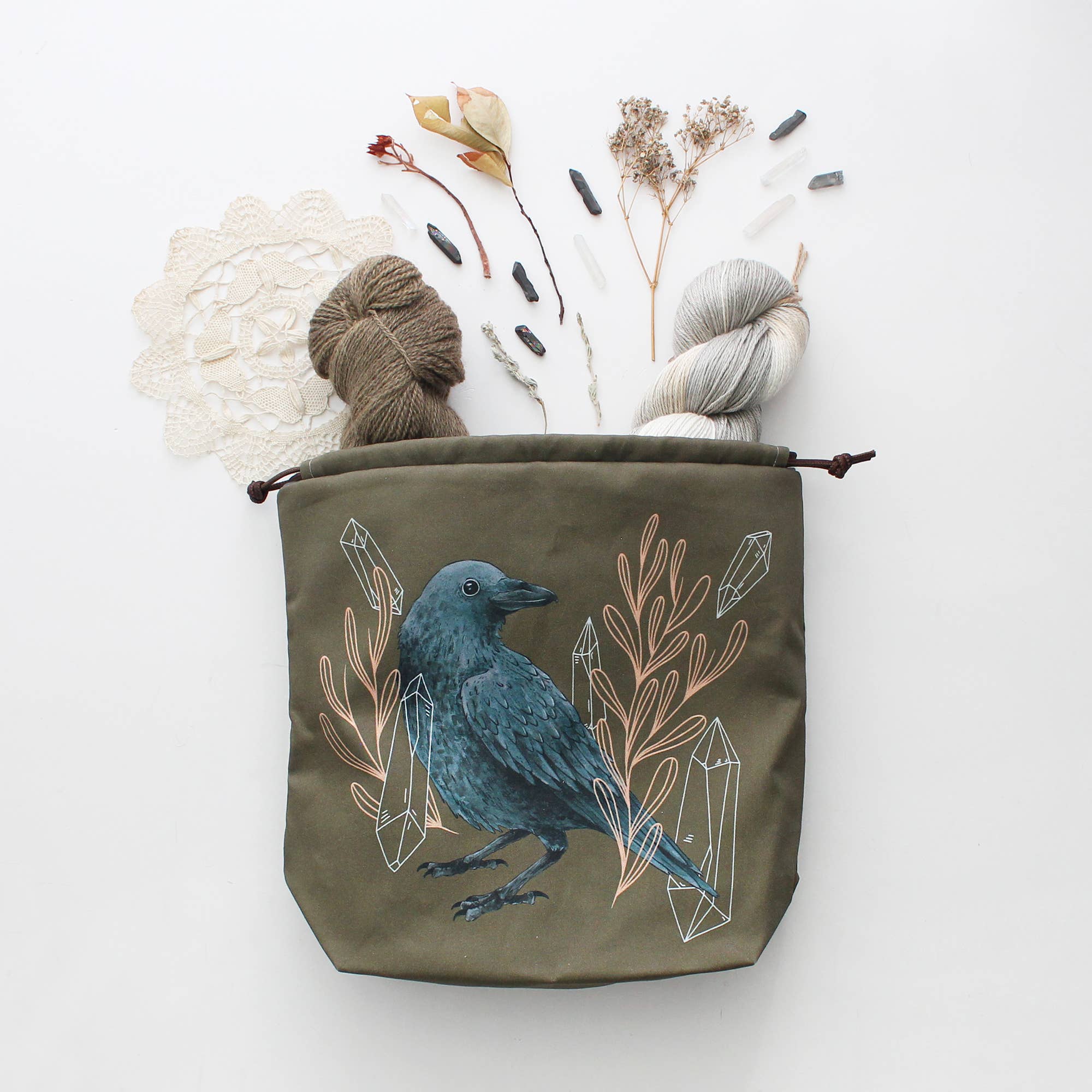 The Blue Rabbit House - Amber the Raven - Project Bag