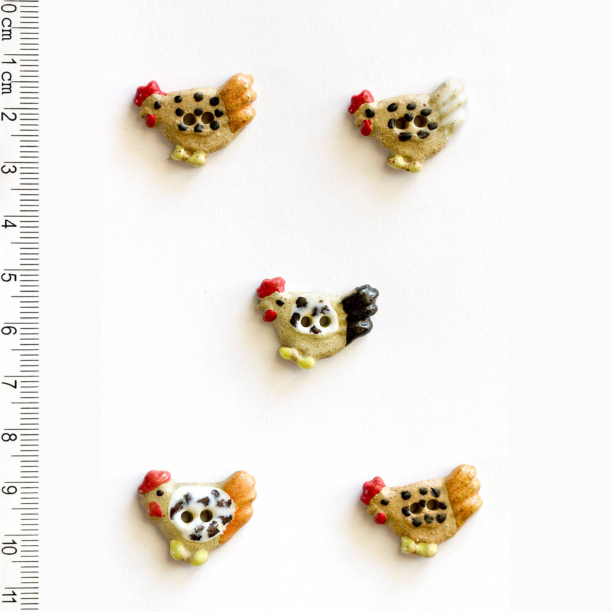 Incomparable Buttons - 5 Chicken Buttons