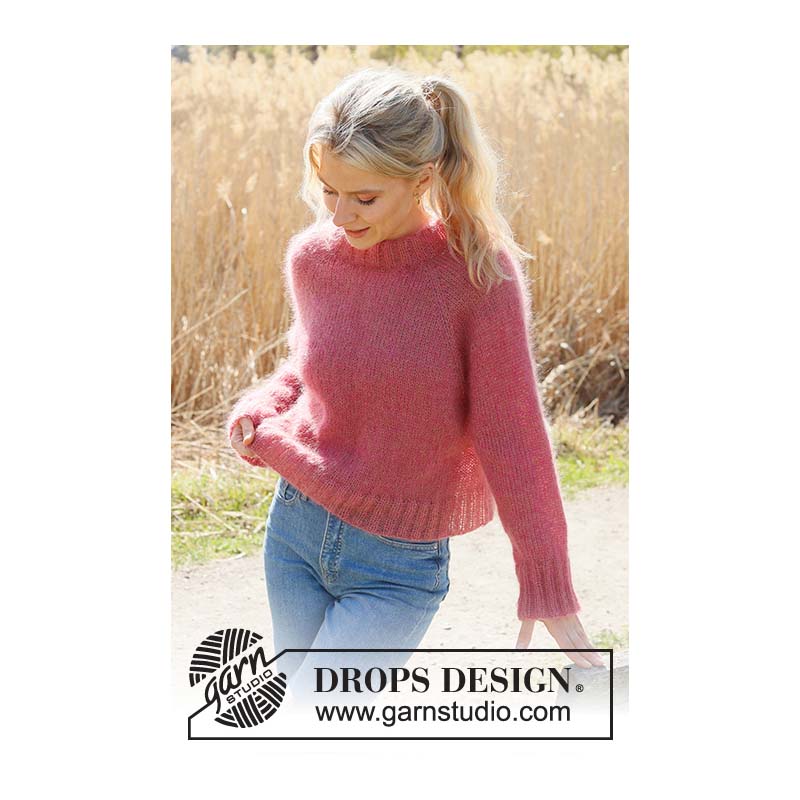 Drops – Cranberry Kiss Sweater – KOSTENLOSES Strickmuster (PDF-Download) 