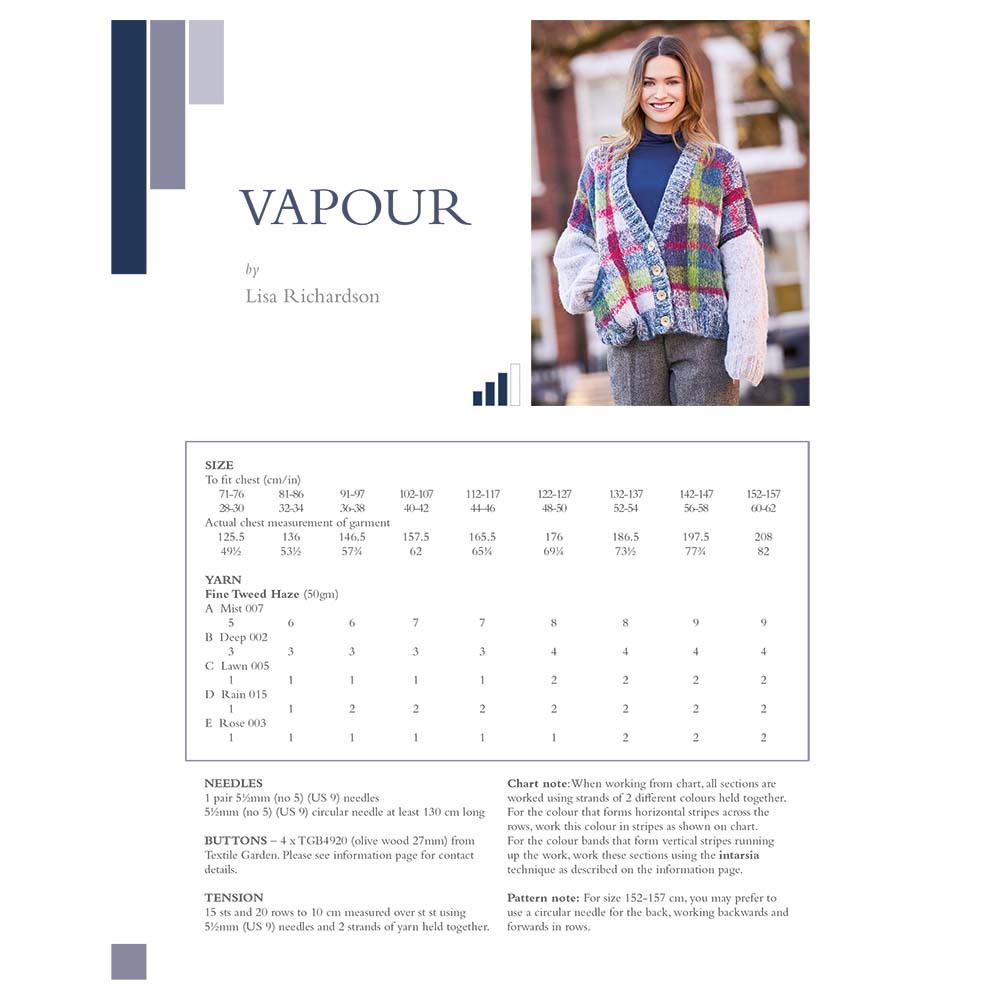 Rowan Vapour Cardigan - Knitting Kit