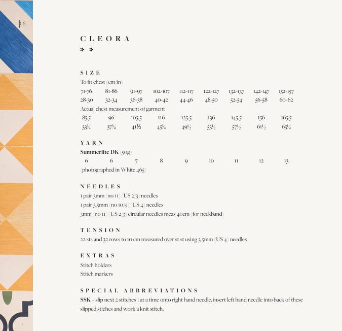Cleora Slipover - Knitting Pattern (PDF download)