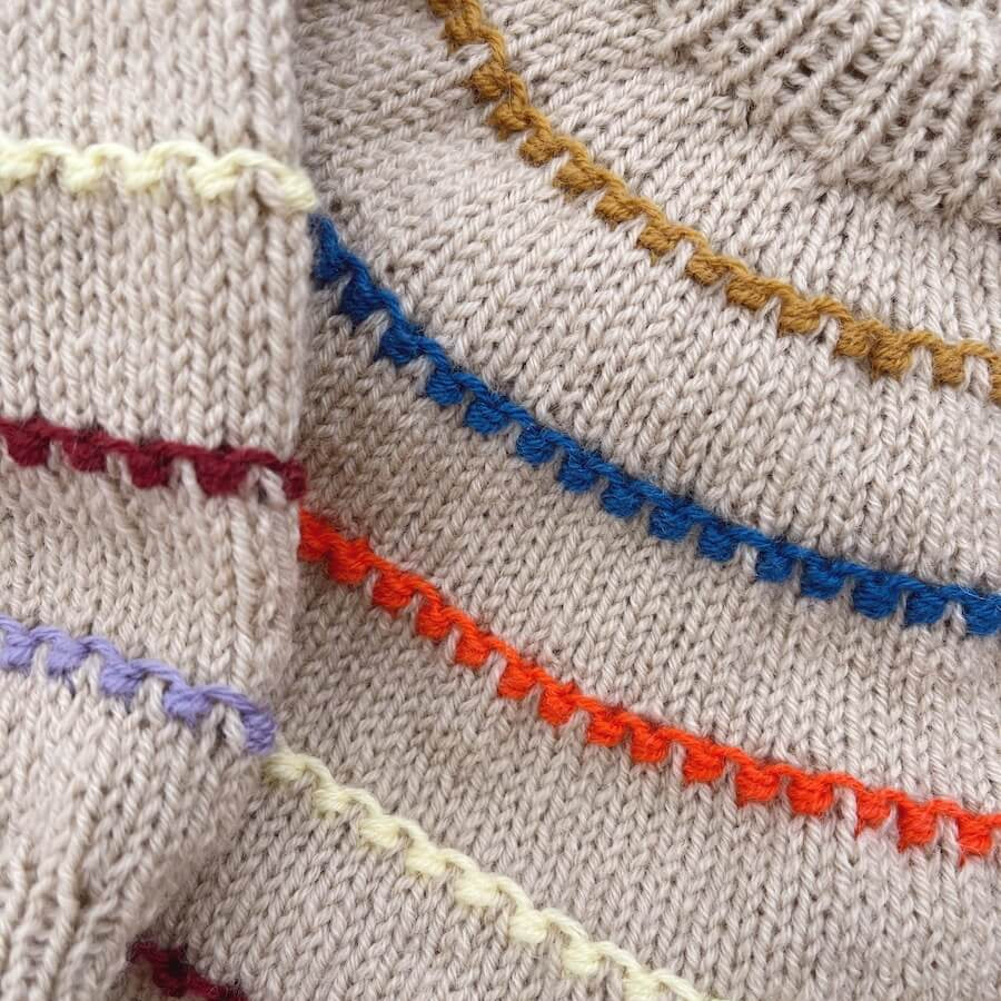 PetiteKnit Festival Sweater Baby - Knitting Pattern