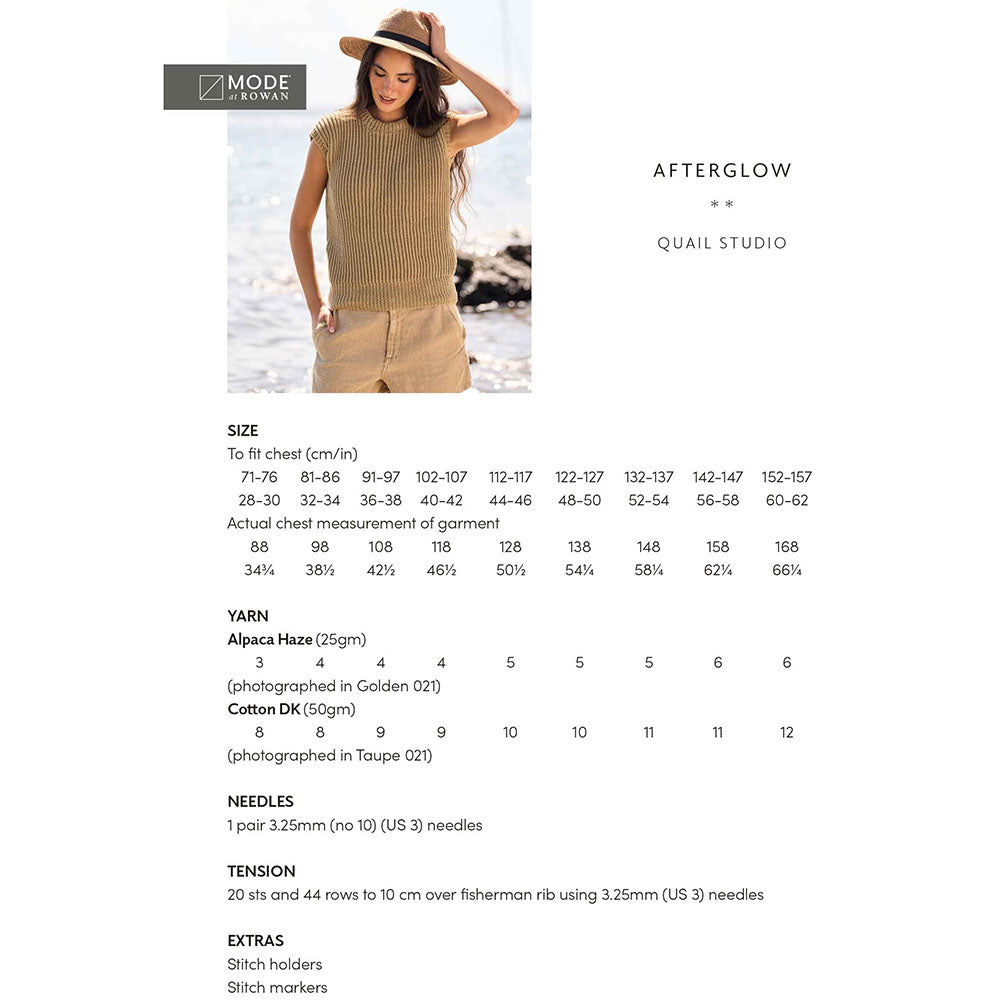 Mode at Rowan Afterglow Top - Knitting Pattern
