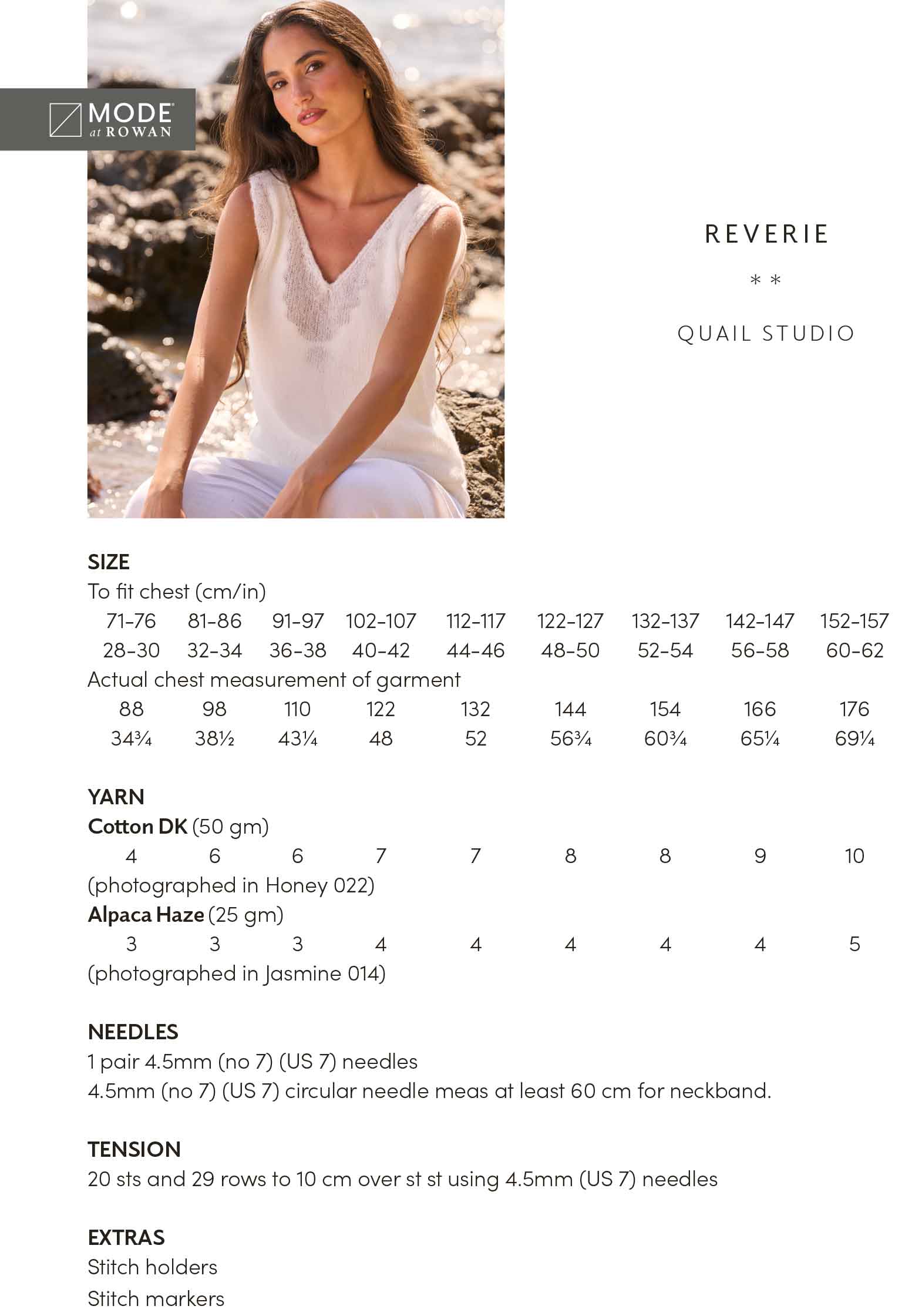 Reverie Vest - Knitting Pattern