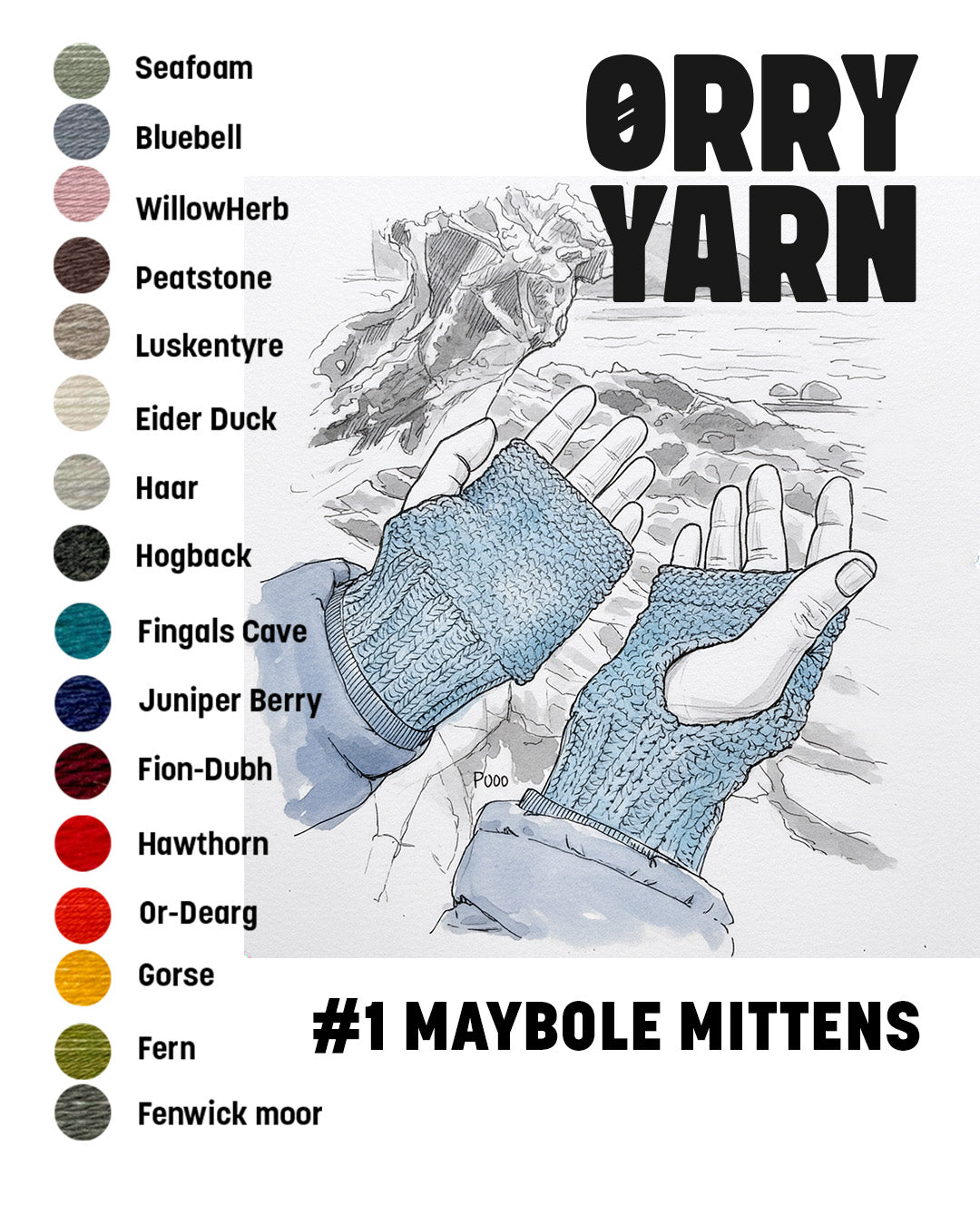 Maybole Mittens - Beginner Knitting Pattern PRE SALE