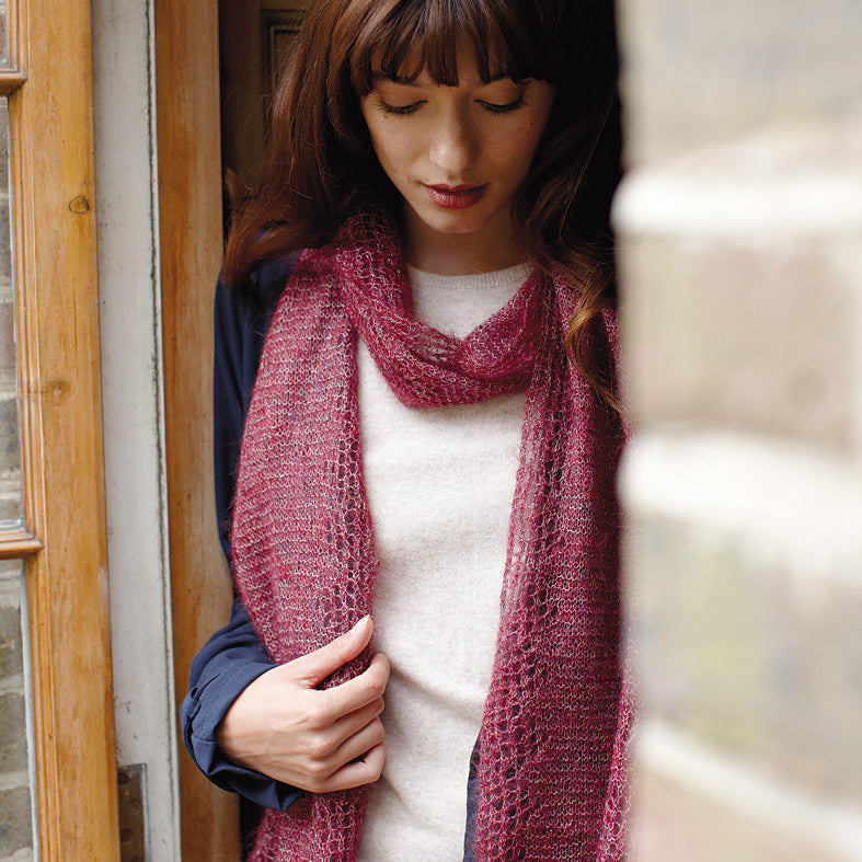 Keansburg Scarf - Knitting Kit - Limited Edition in Kidsilk Haze Colour