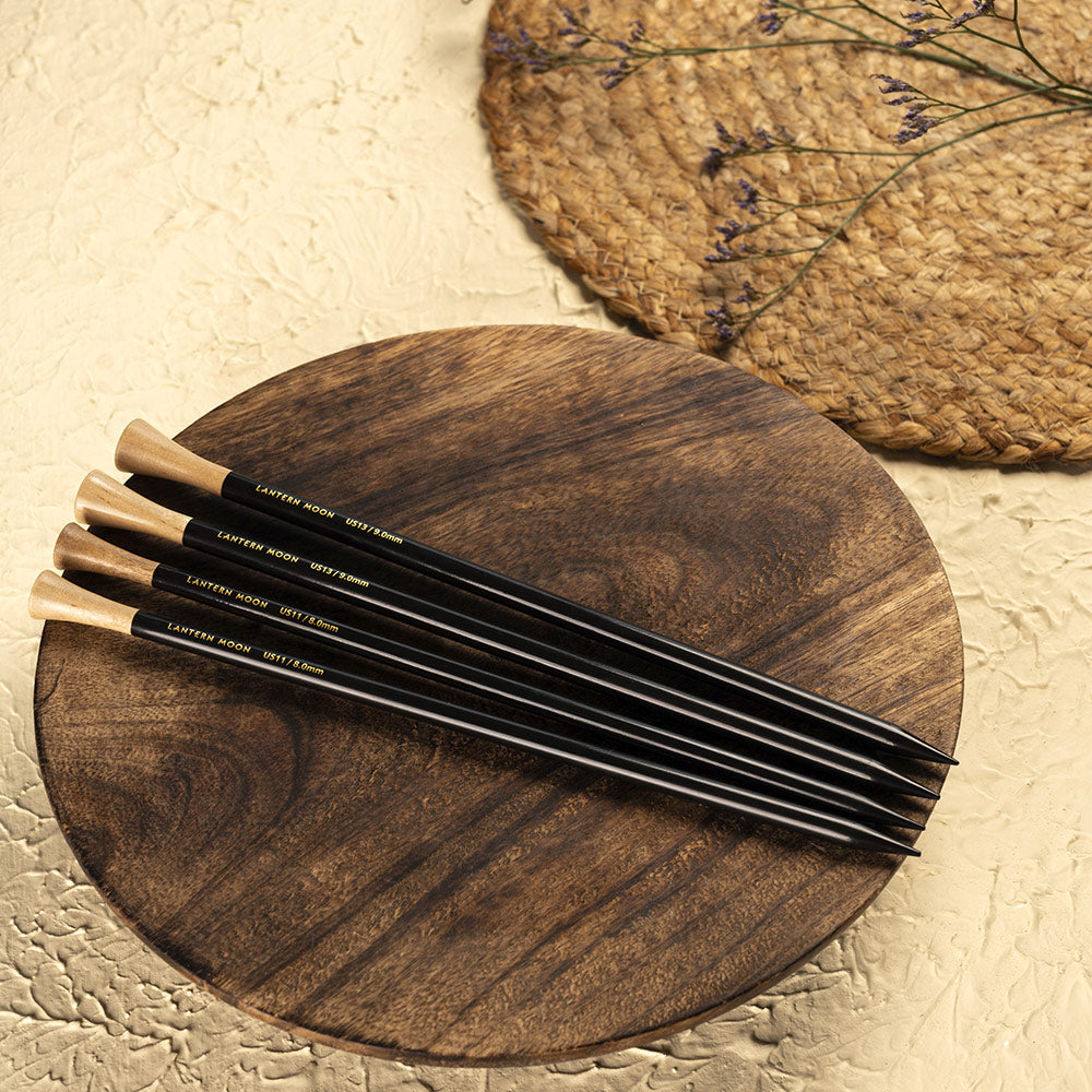 Lantern Moon Single Point Knitting Needles - Ebony - 35cm