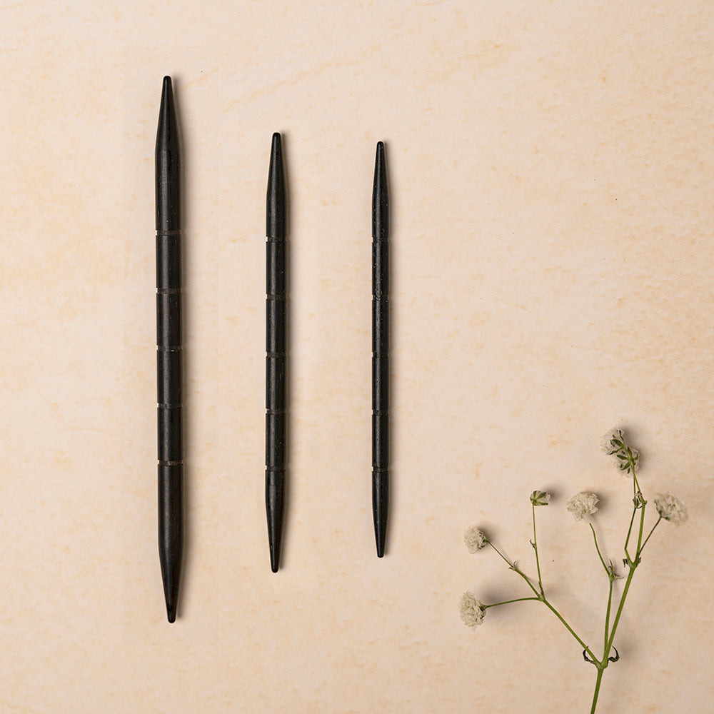 Lantern Moon Ebony Cable Needles - Set of 3