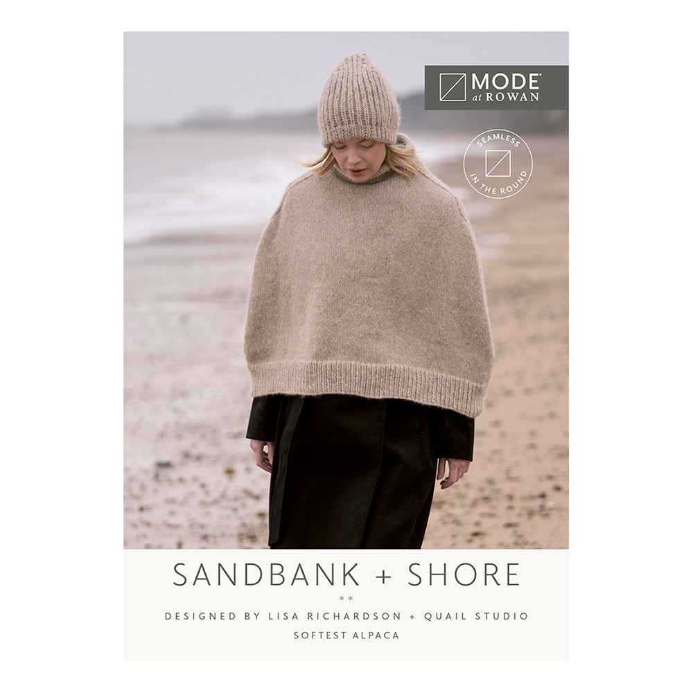 Mode at Rowan Sandbank-Mütze und Shore-Poncho – Strickmuster