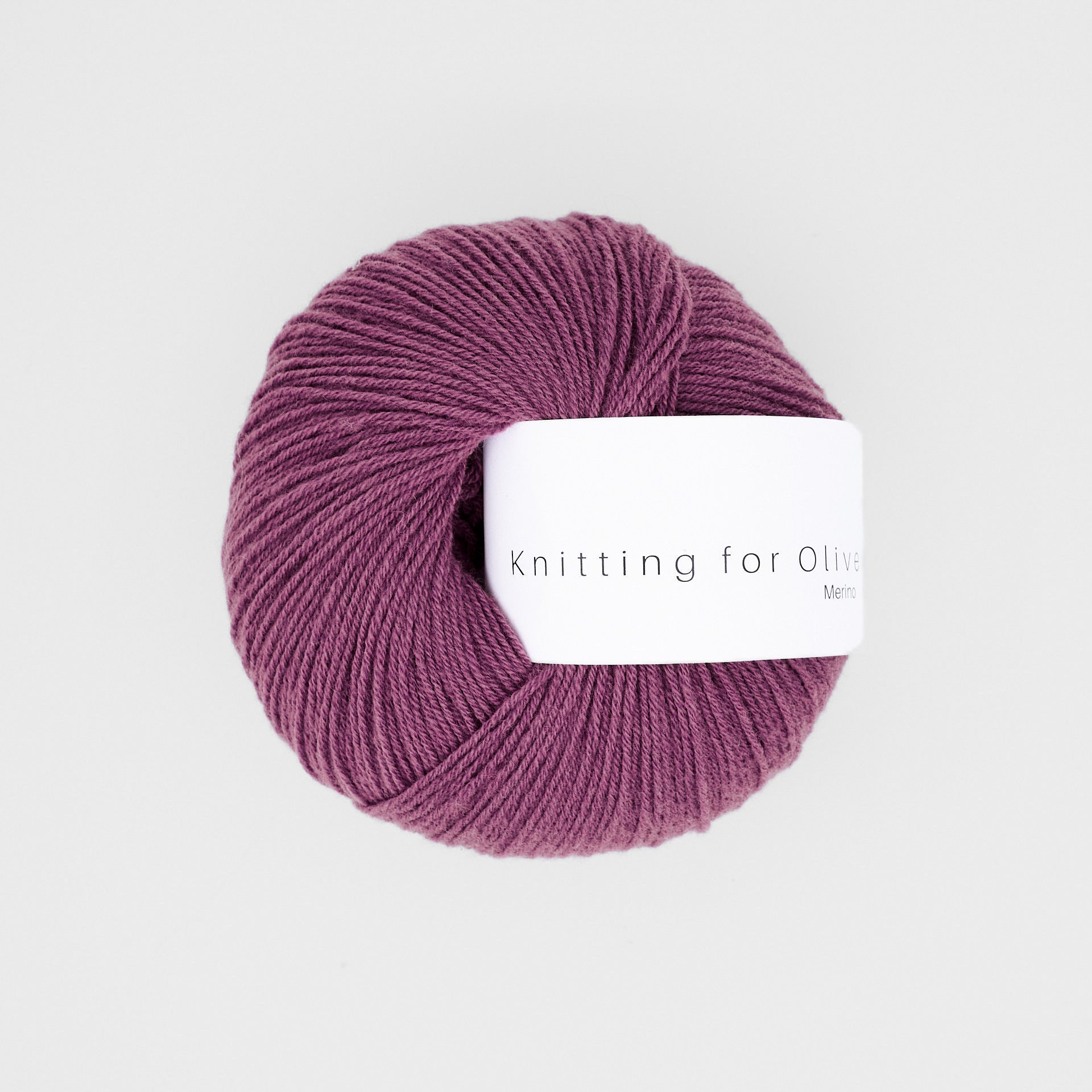 Ball of Knitting for Olive Merino, 100% non-mulesed merino 4ply yarn, in shade Blackberry Ice Cream