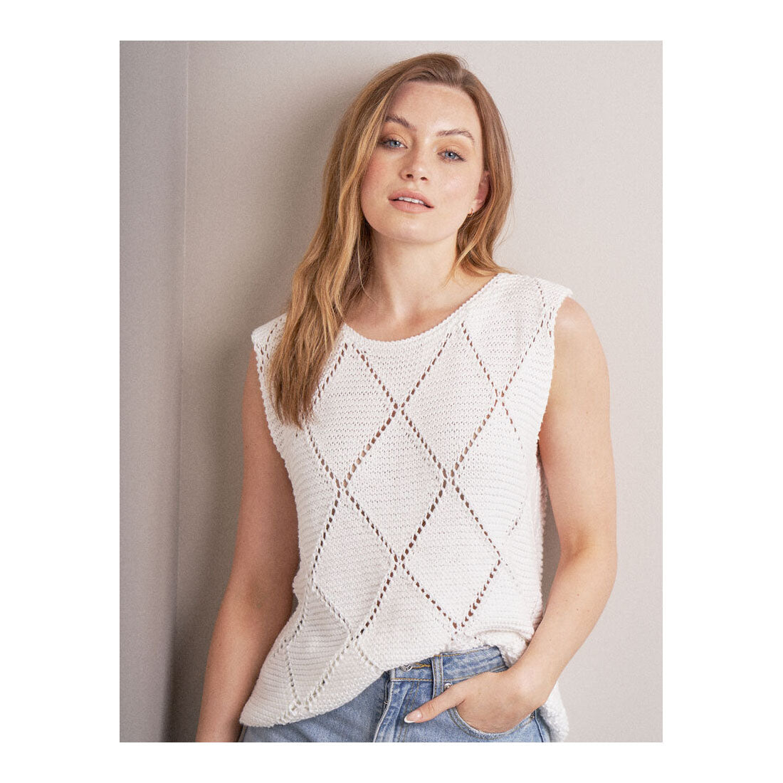Diamond Top - Knitting Kit (Discontinued Colours)