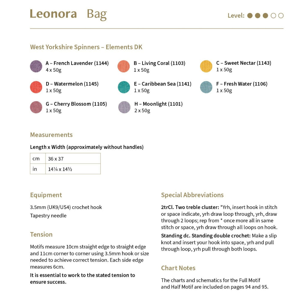 WYS Leonora Bag Material requirements