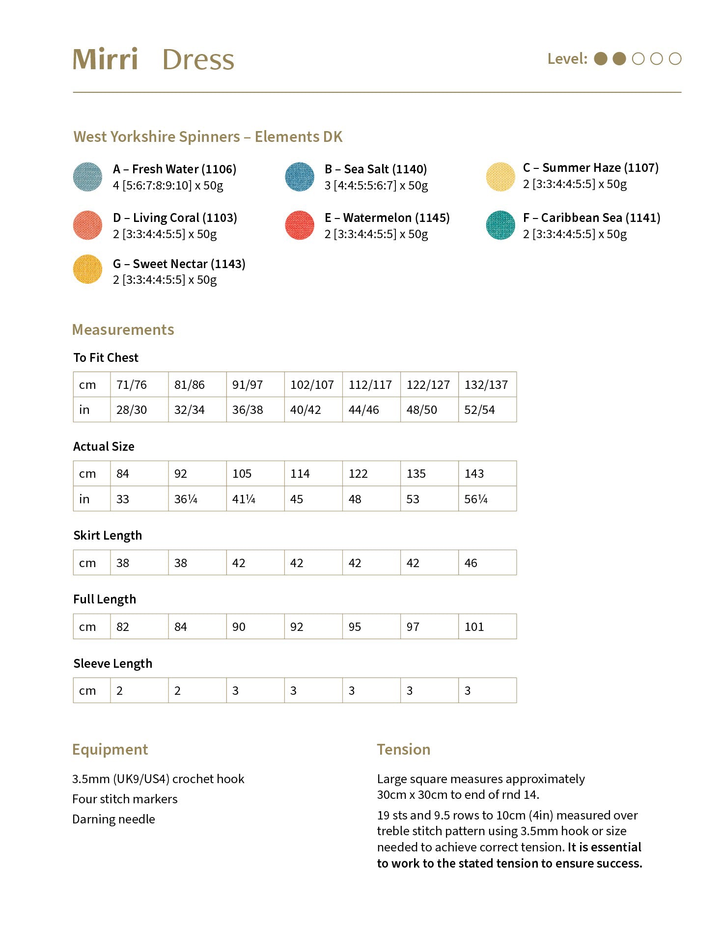 WYS Elements DK Sun Dance - Häkelmusterbuch