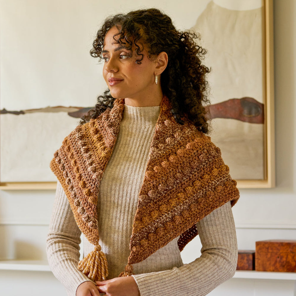 Cielo Bobble Shawl - Crochet Pattern