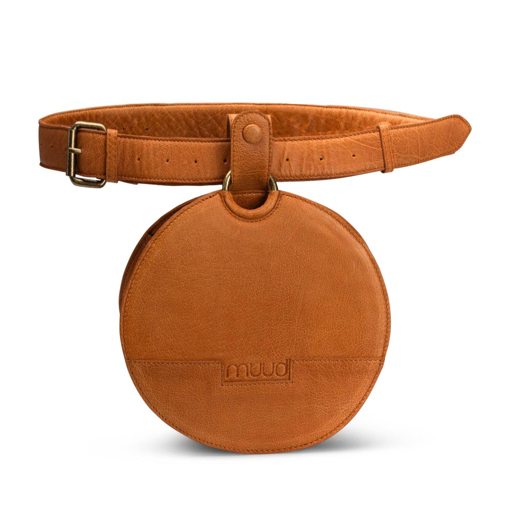 muud - Demi Leather Bum Bag in Unique Circular Shape