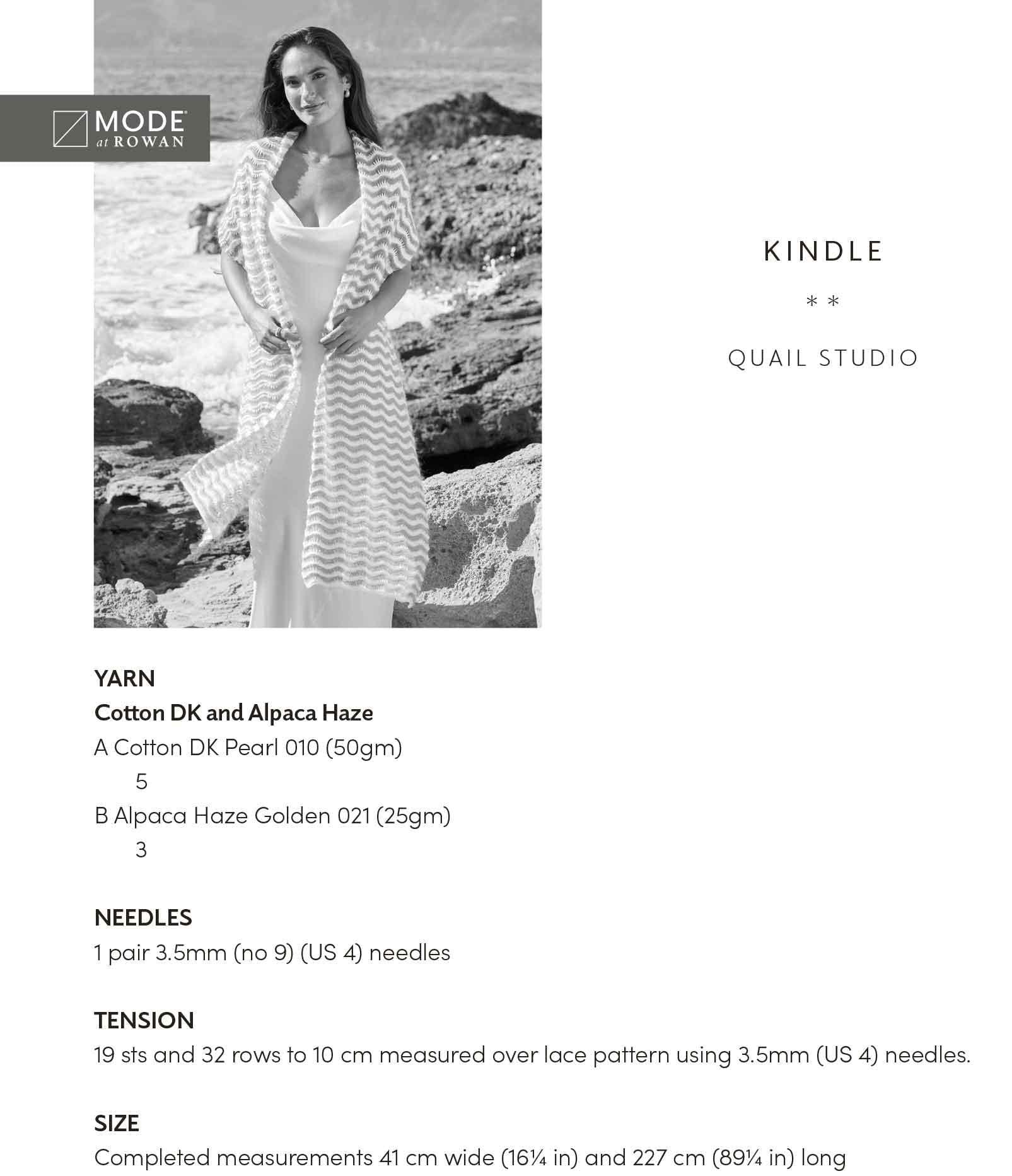 Mode at Rowan Kindle Shawl – Knitting Pattern