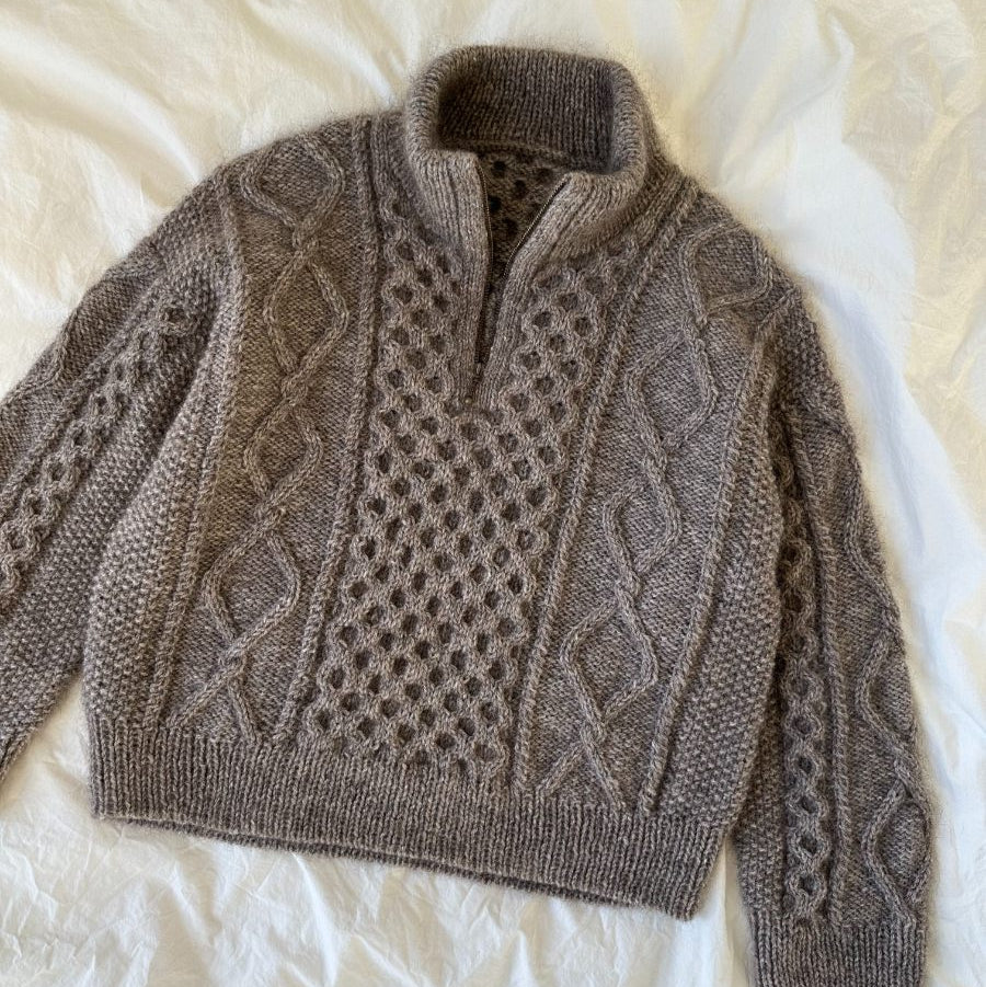 PetiteKnit Dagmar Zipper Sweater - Knitting Pattern