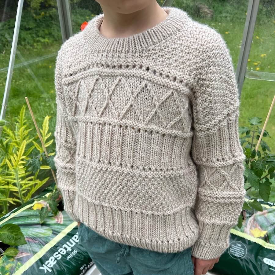 PetiteKnit Ingrid Sweater Junior - Knitting Pattern